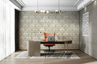 The wallpaper is perfect for an accent wall.

