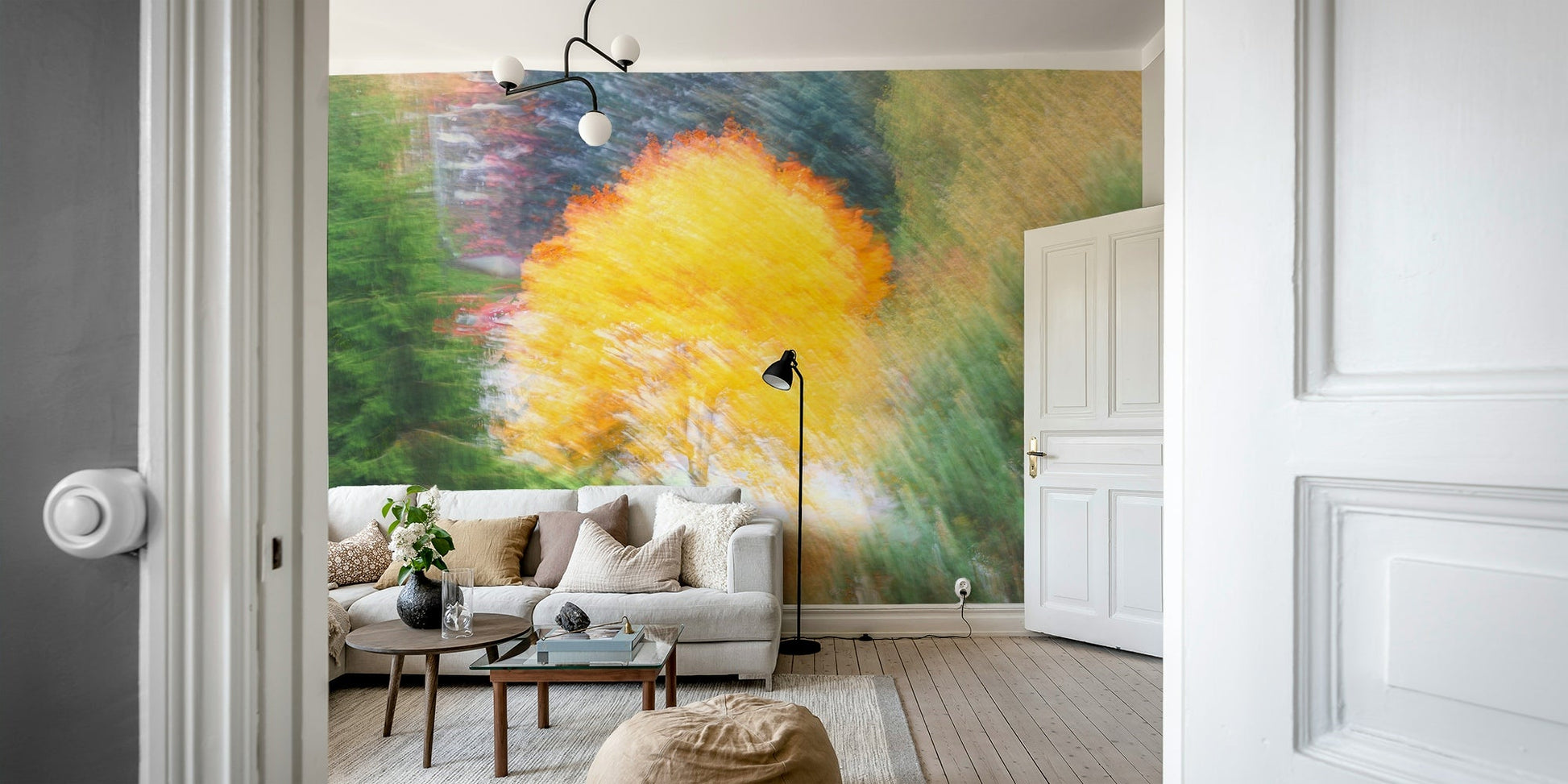 Vibrant fall foliage wall mural
