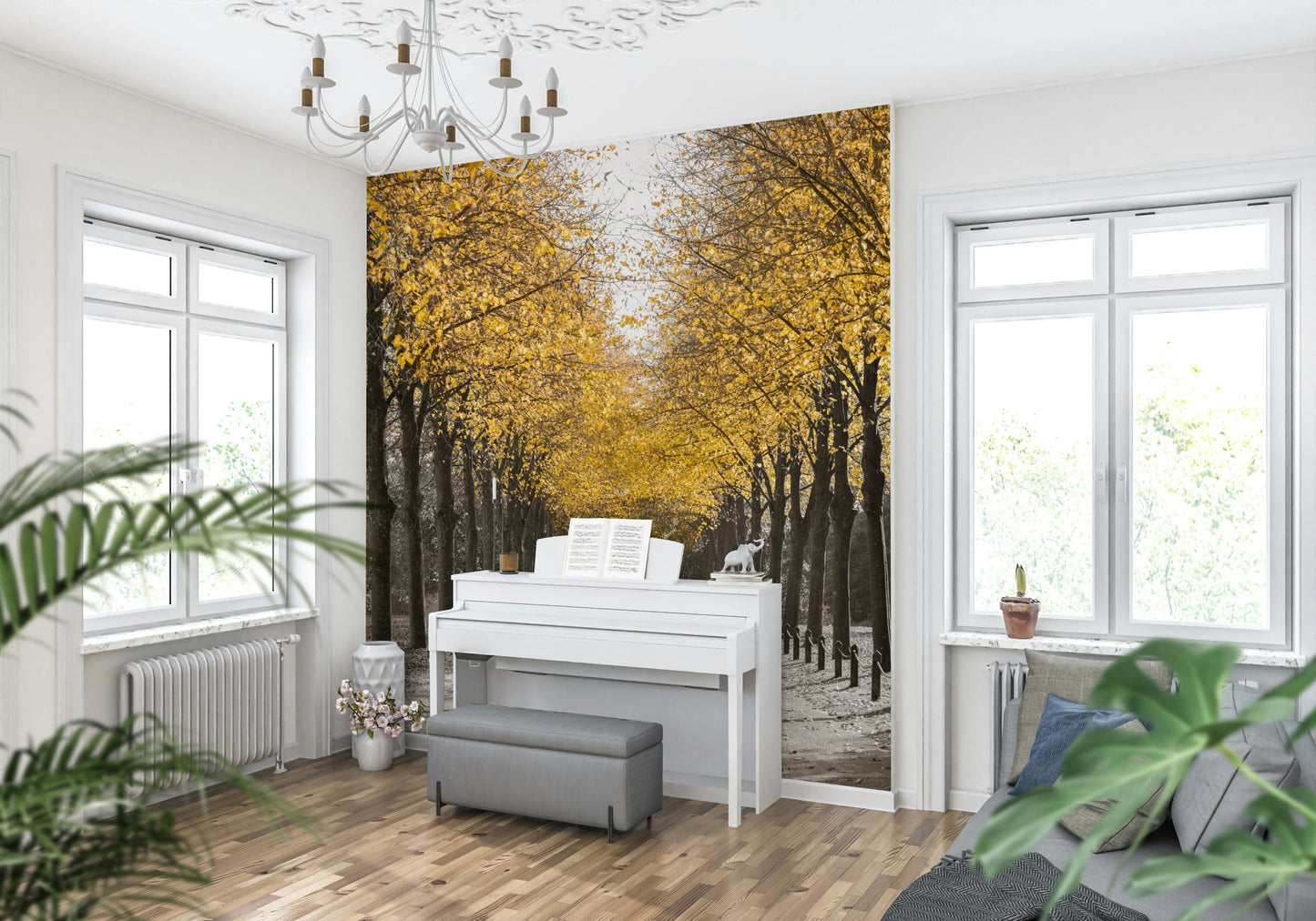 White Gold Wall Mural