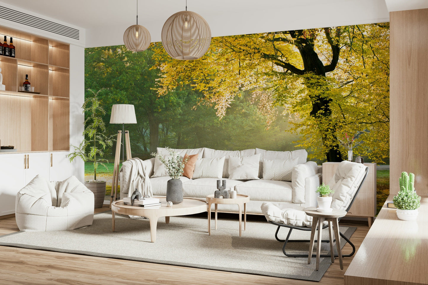 Golden Radiance Wall Mural