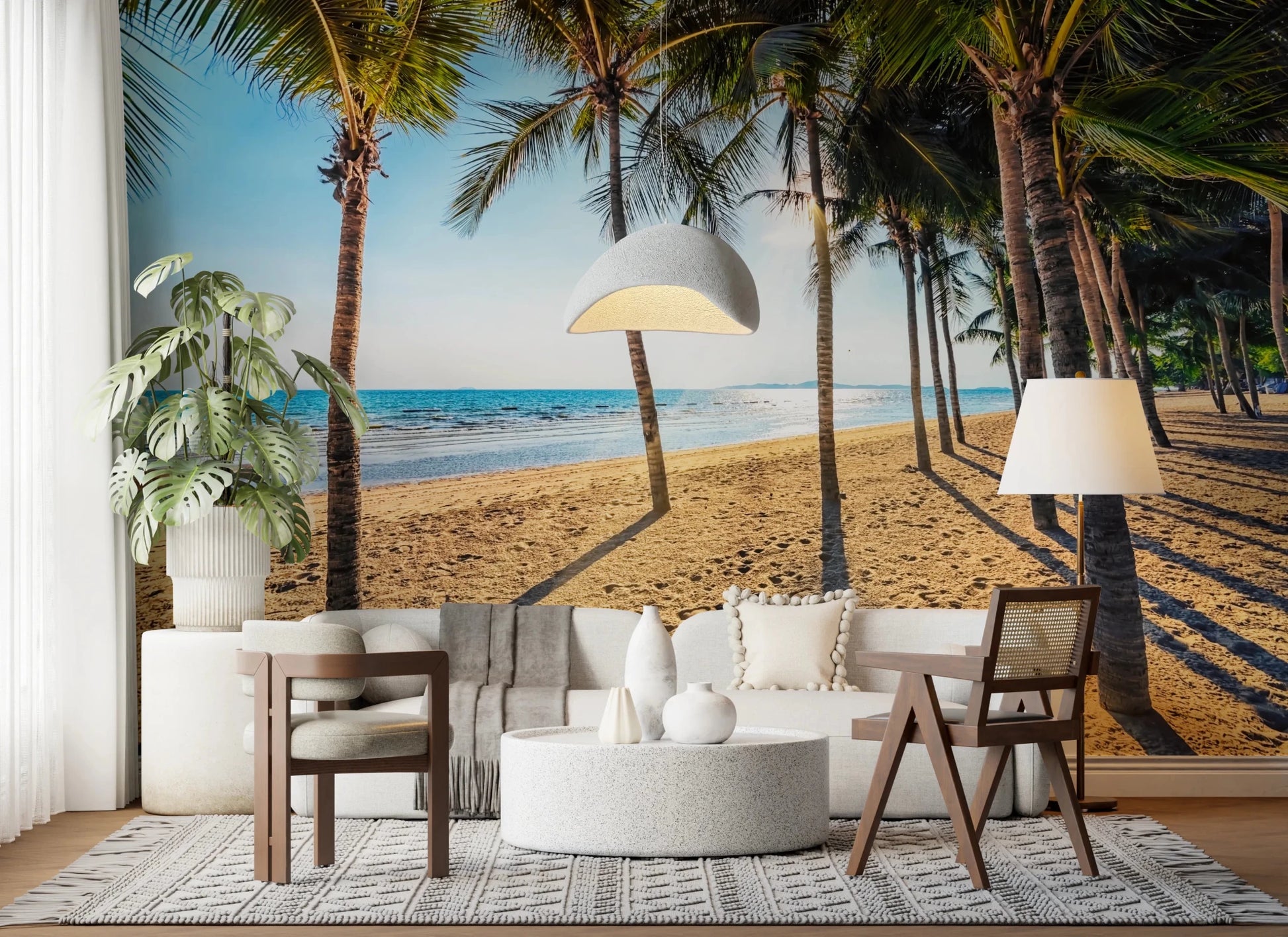 Golden Beach Palms Wall Mural