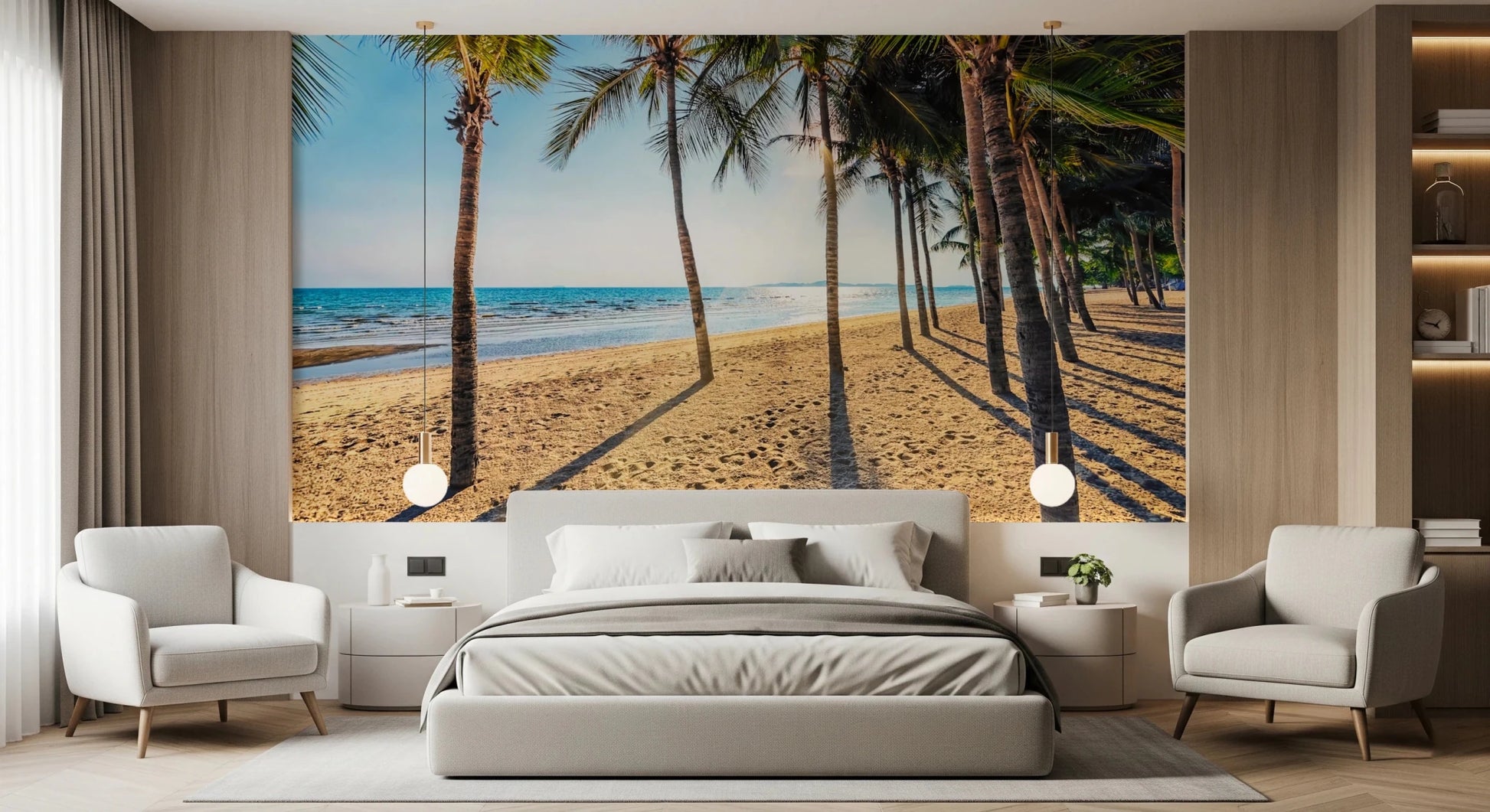 Golden Beach Palms Wall Mural