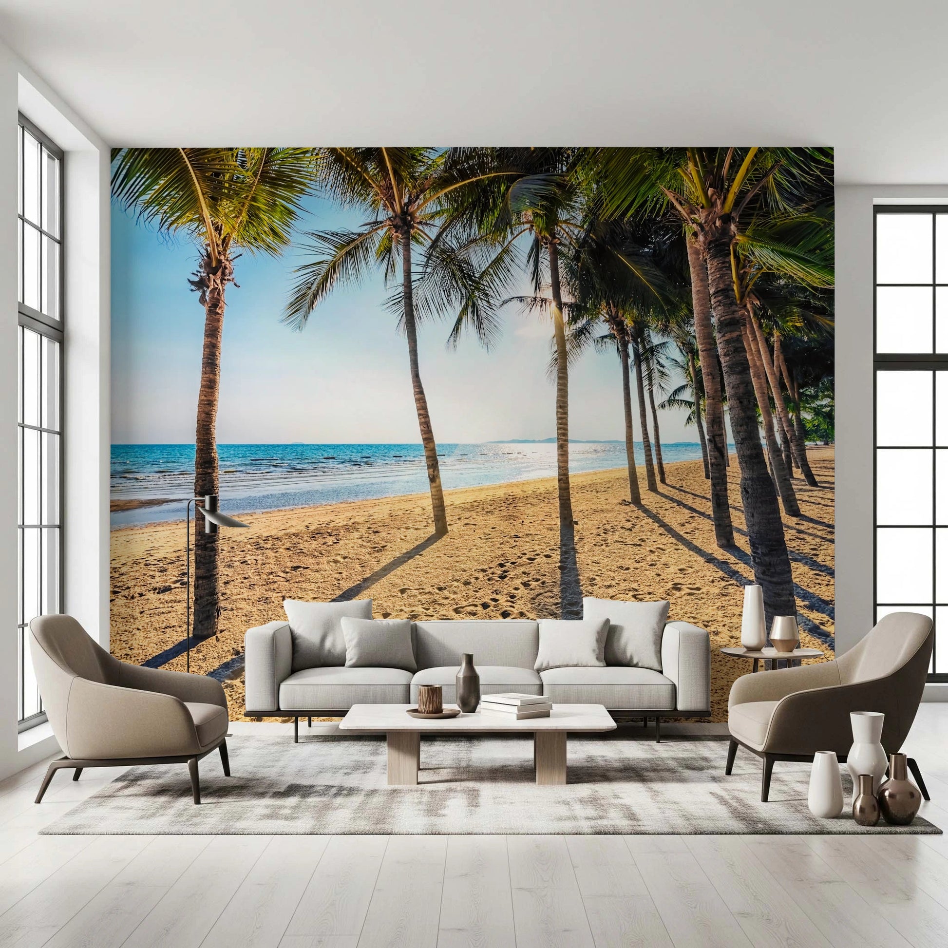 Golden Beach Palms Wall Mural