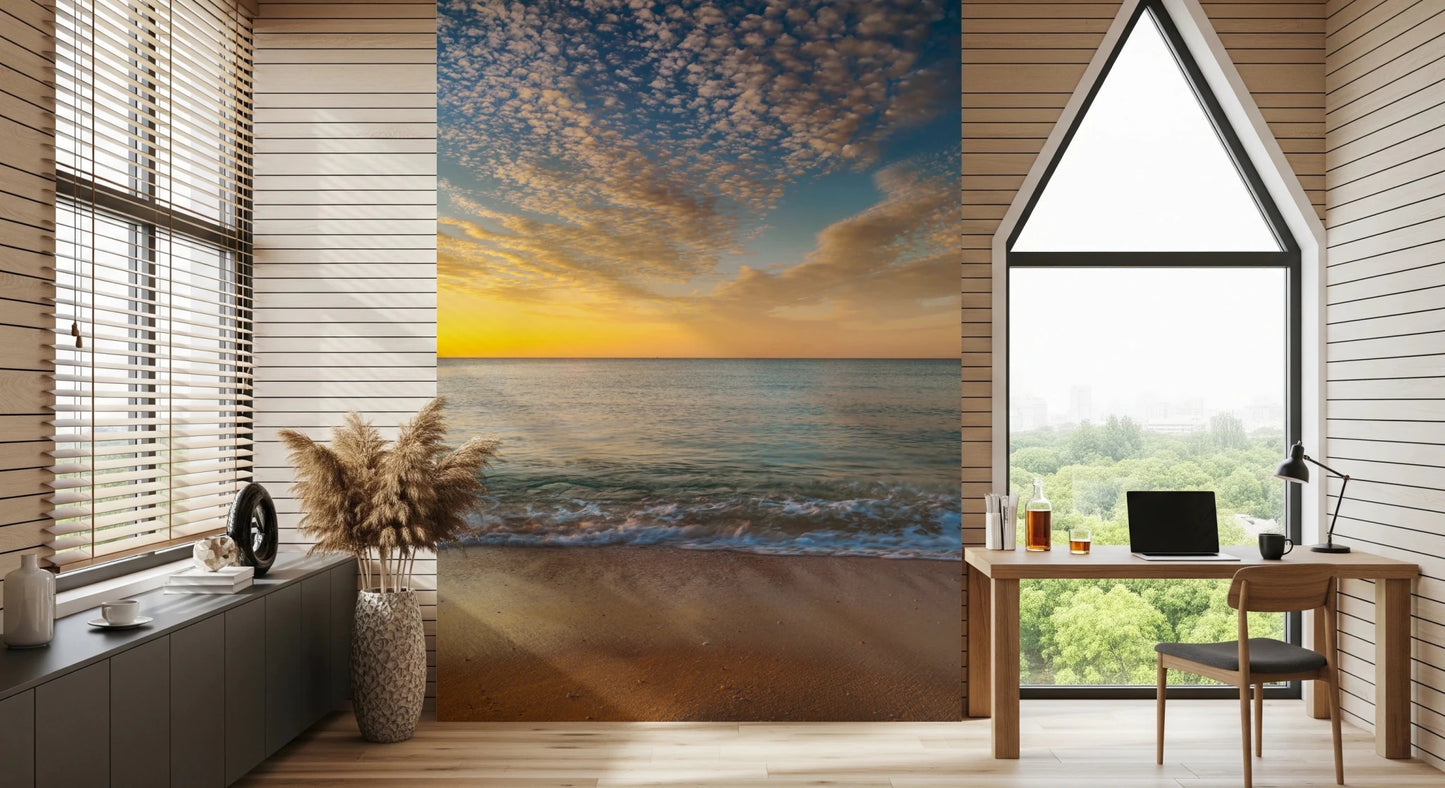 Golden Beach Sunrise Wall Mural