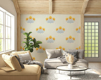 Scattered decorative bouquet pattern in Golden Bloom Repeat cheerful design.