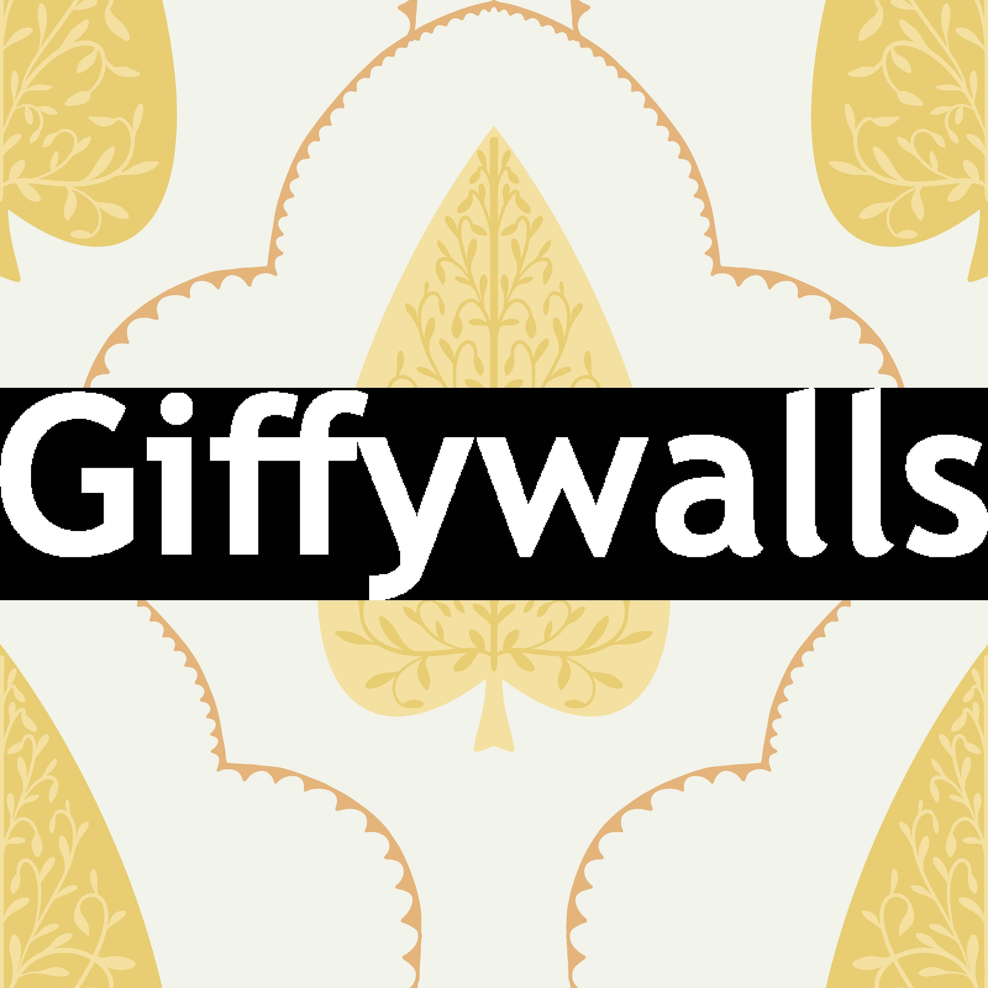 Regal leaf silhouette wall mural, Golden Branch, rich decorative accent piece.