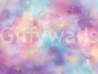 Radiant artistic clouds highlight Golden Dust Fantasy wallpaper.