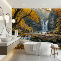 Golden Falls Wall Mural