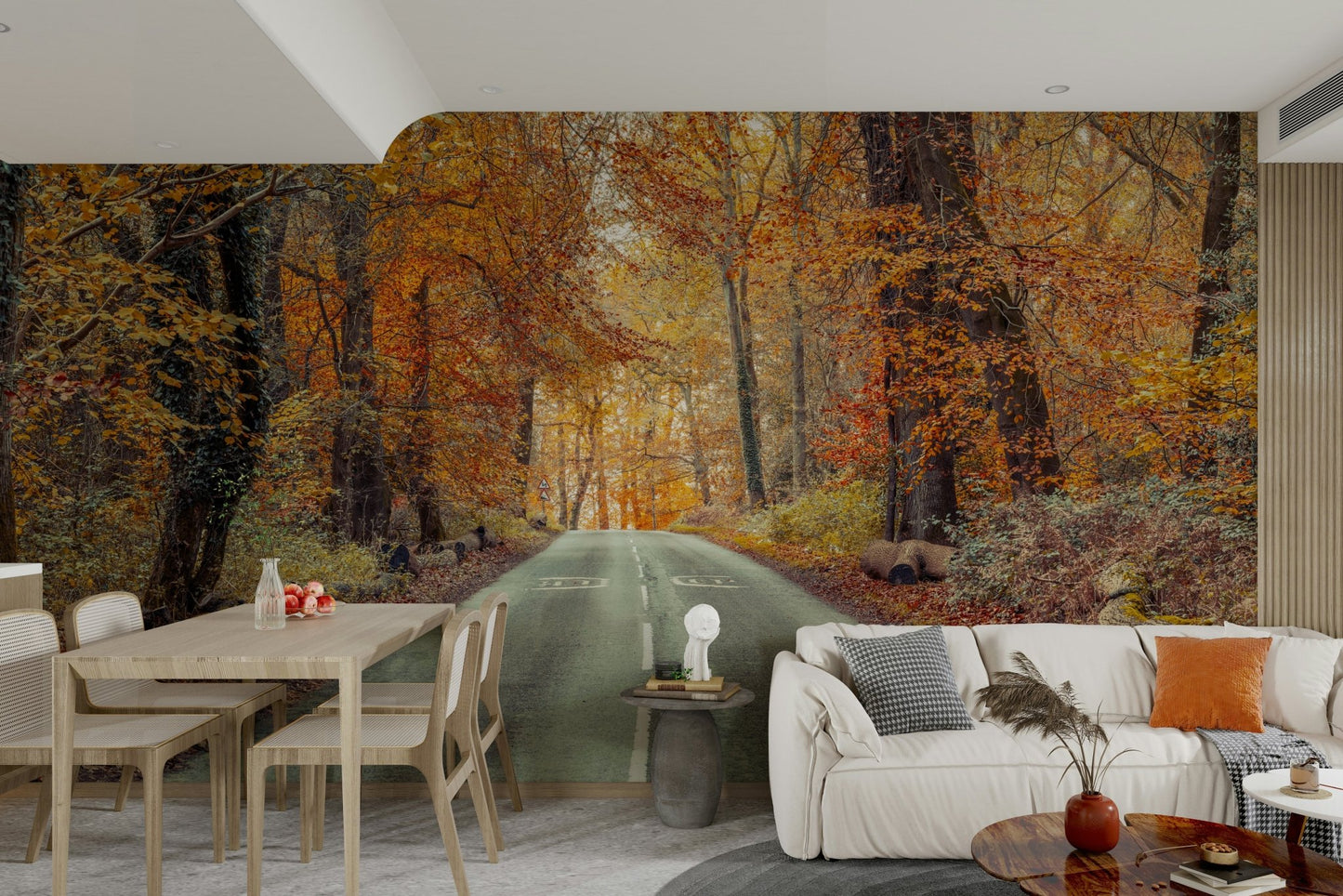 Warm tone forest wallpaper

