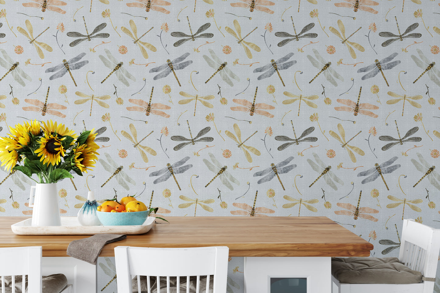 Dragonfly and Damselfly Golden and Gray