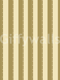 Golden Grid Stripes Wallpaper with a high-end satin finish.