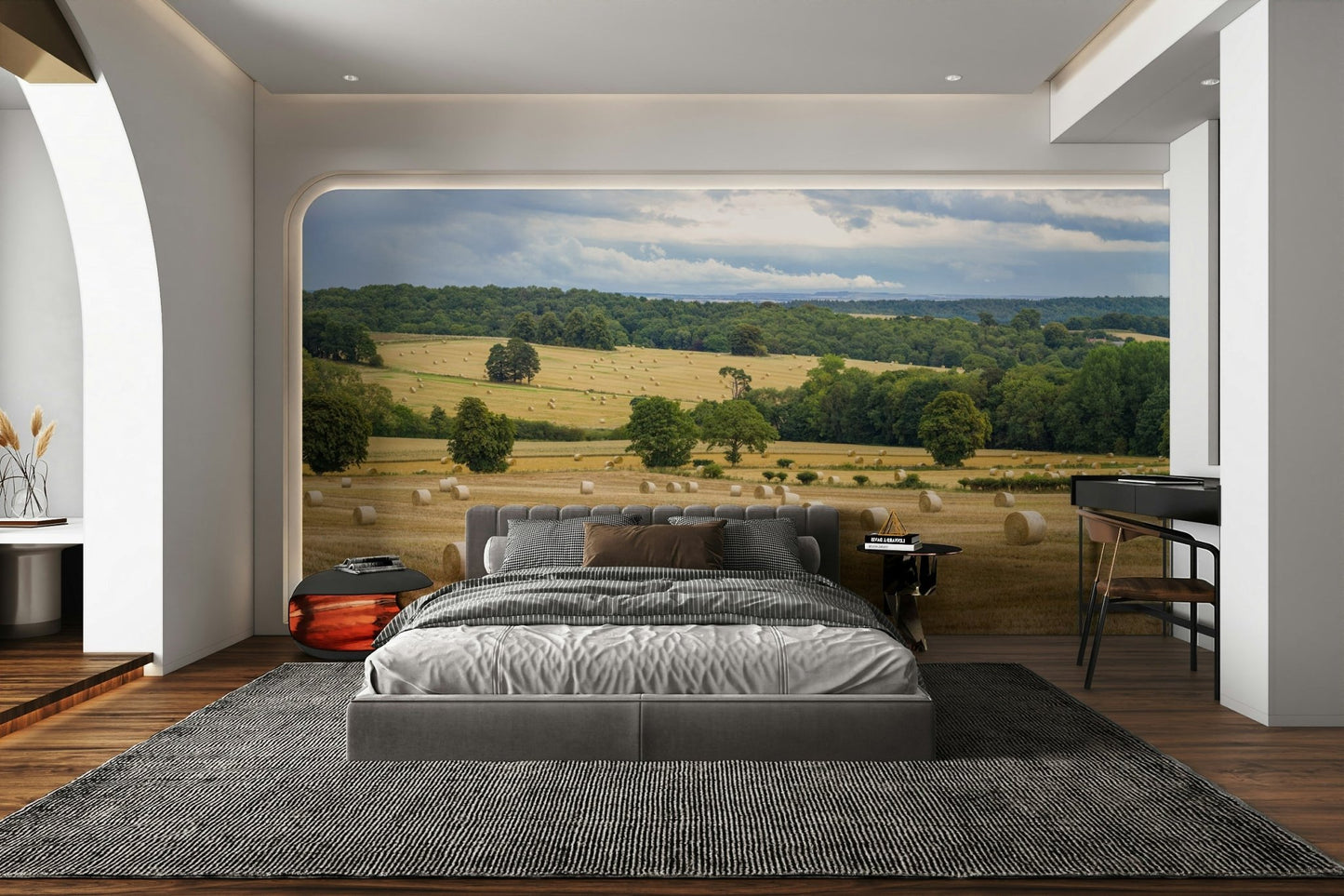 The terrain is a vast, rolling field.

