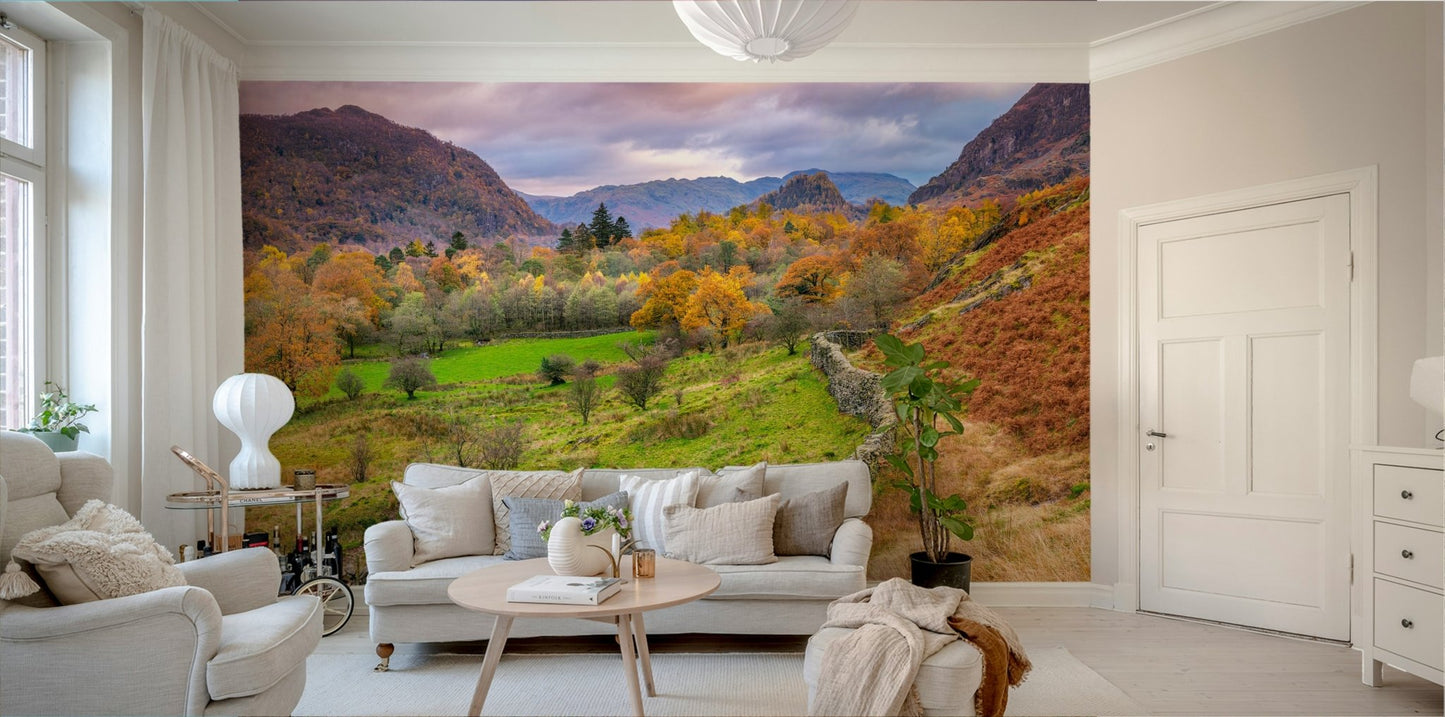 golden hills wall mural

