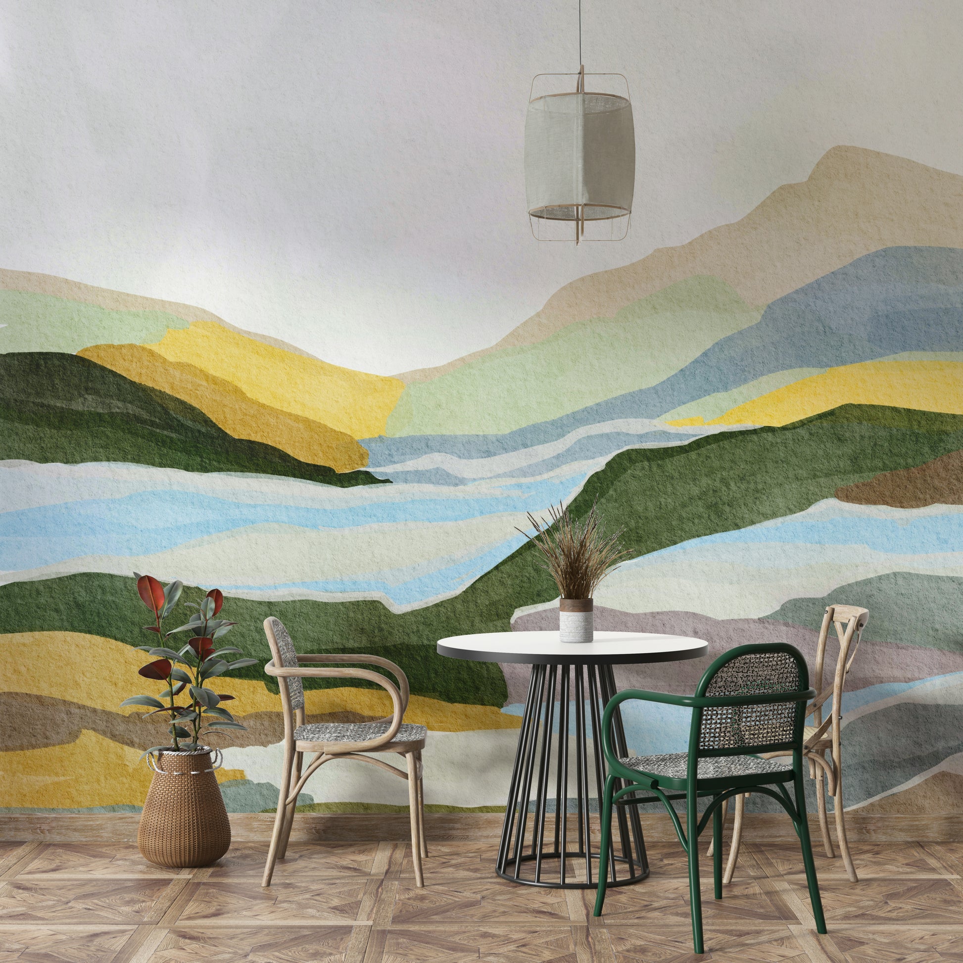 Easy install nature mural

