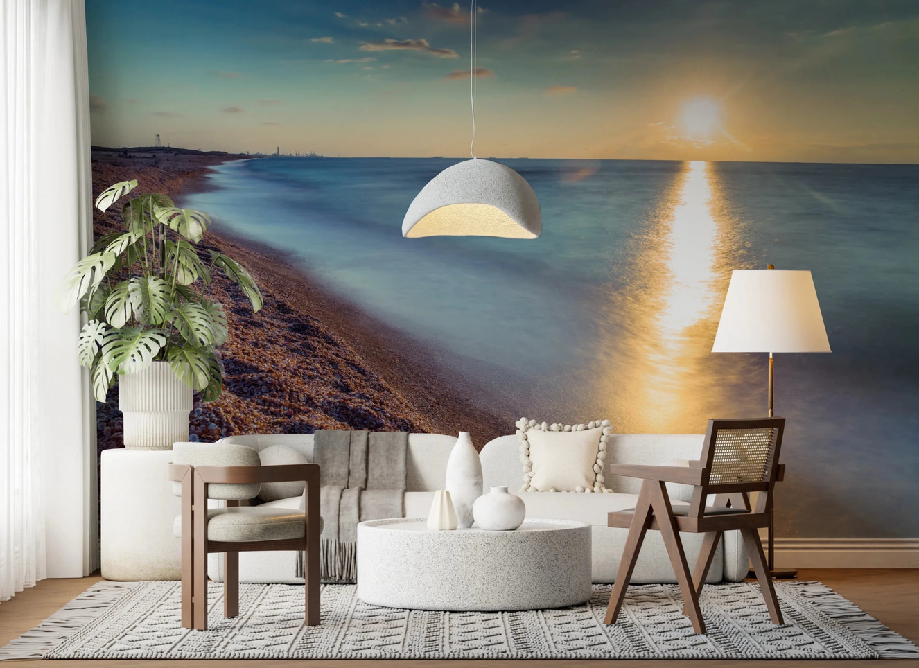 Golden Hour Shores Wall Mural