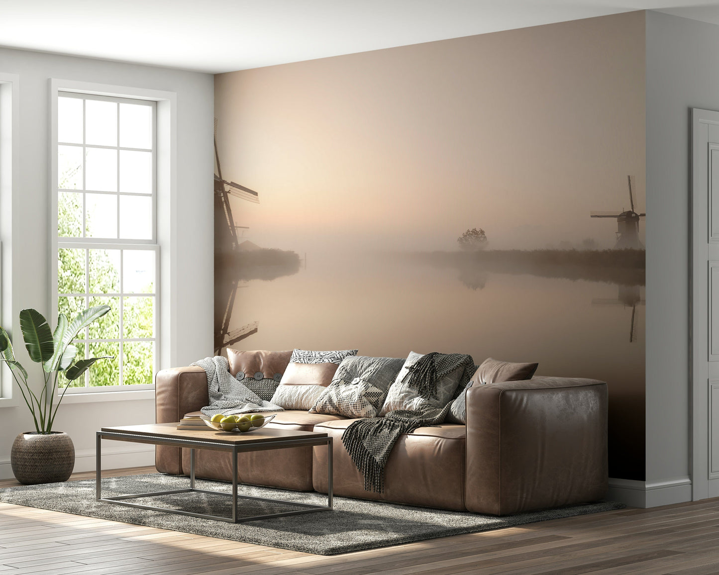 Golden Hour Windmills Wall Mural -2351700