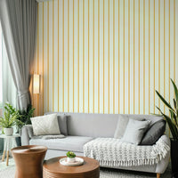 Cheerful yellow wallpaper in vertical stripe pattern


