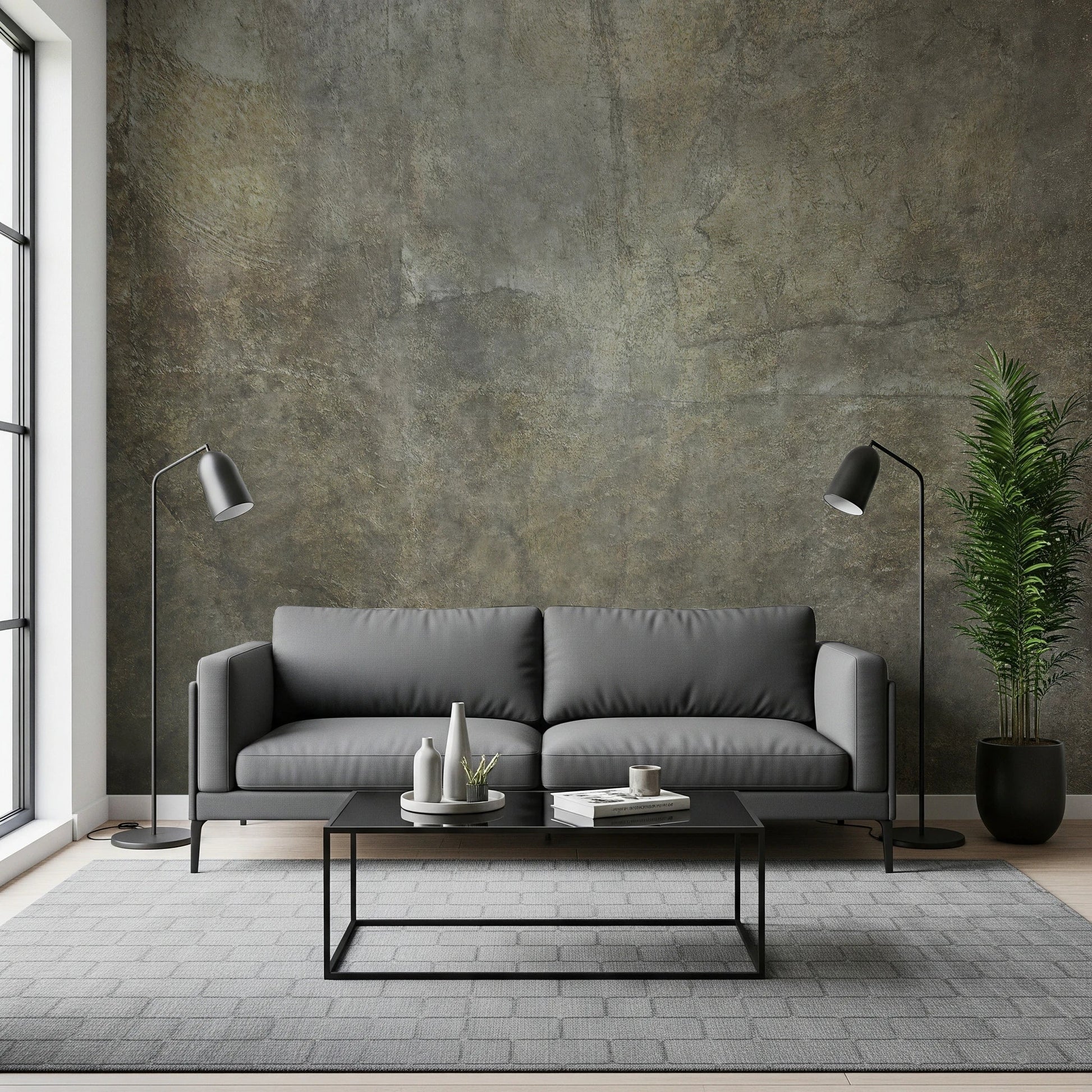 Golden Paper Collage Wall Mural