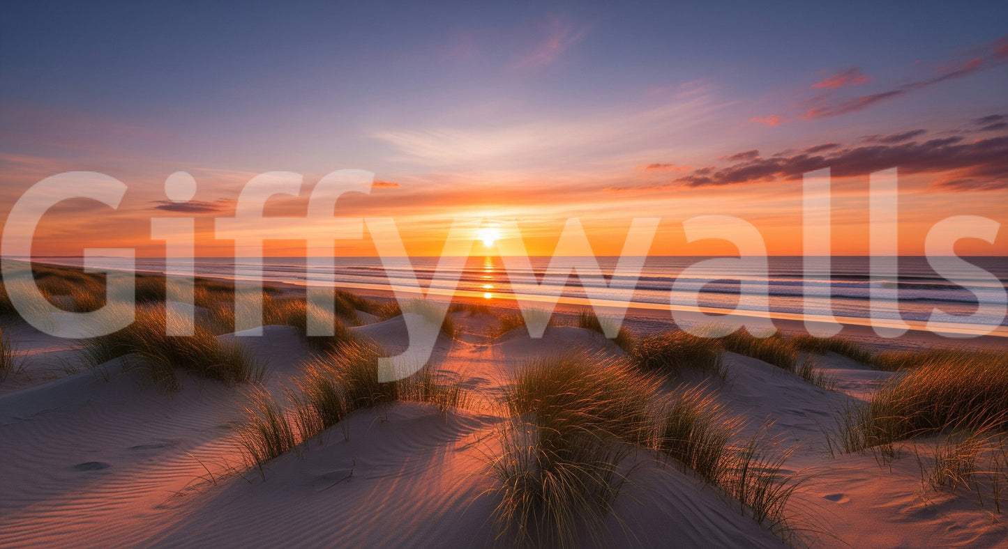 Muurschildering Gouden Duin Dageraad