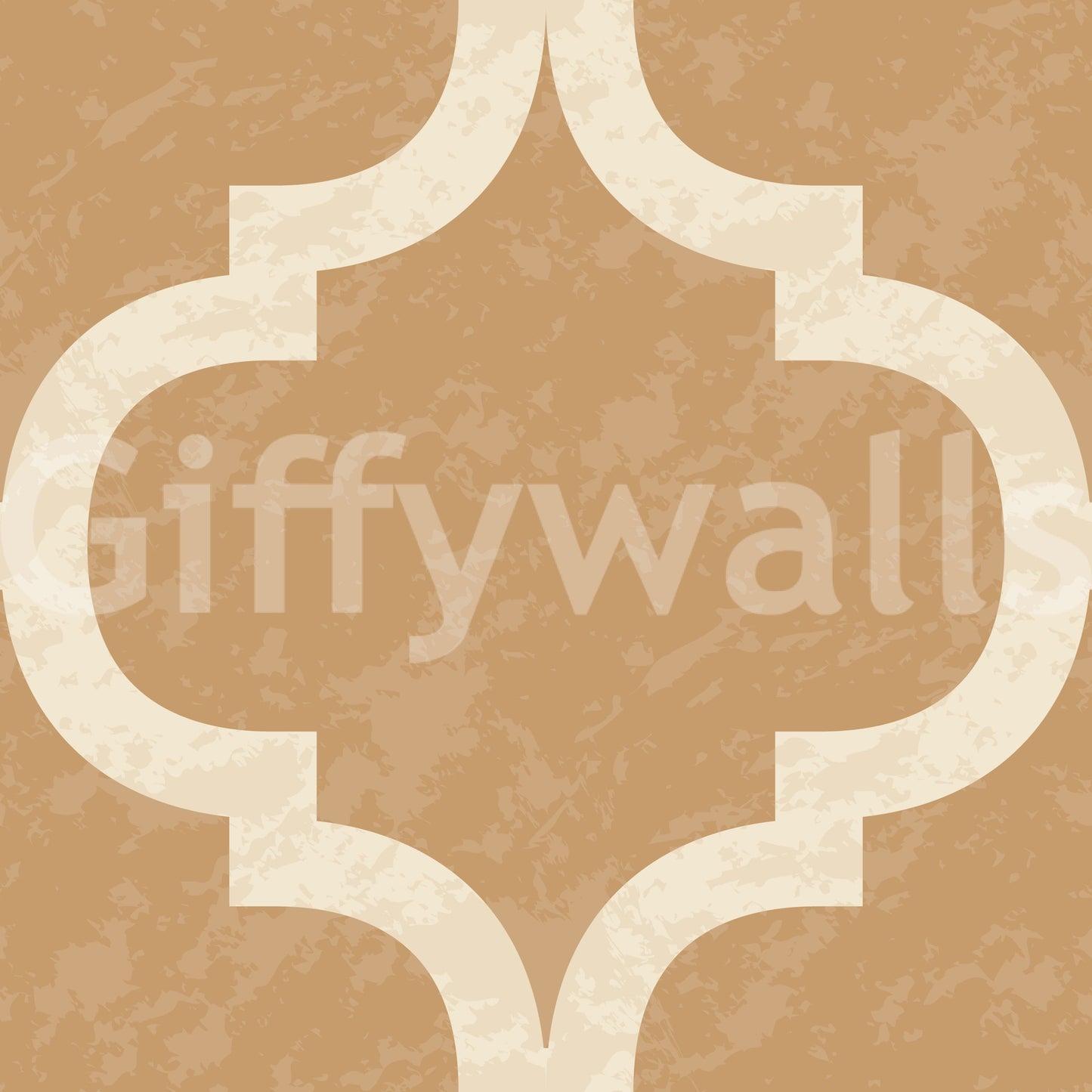 Cozy tan wallpaper for walls with classic ogee design