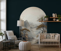 Golden Tree Archway wall mural featuring a majestic tree with golden leaves forming a graceful arch.