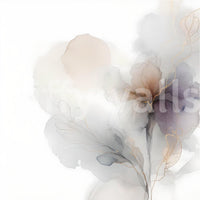 Reading corner feature wall wallpaper, mountains in warm neutral colour palette