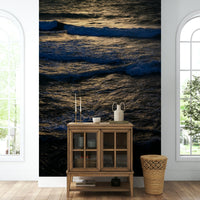 A high-angle view of the wall mural with natural light.

