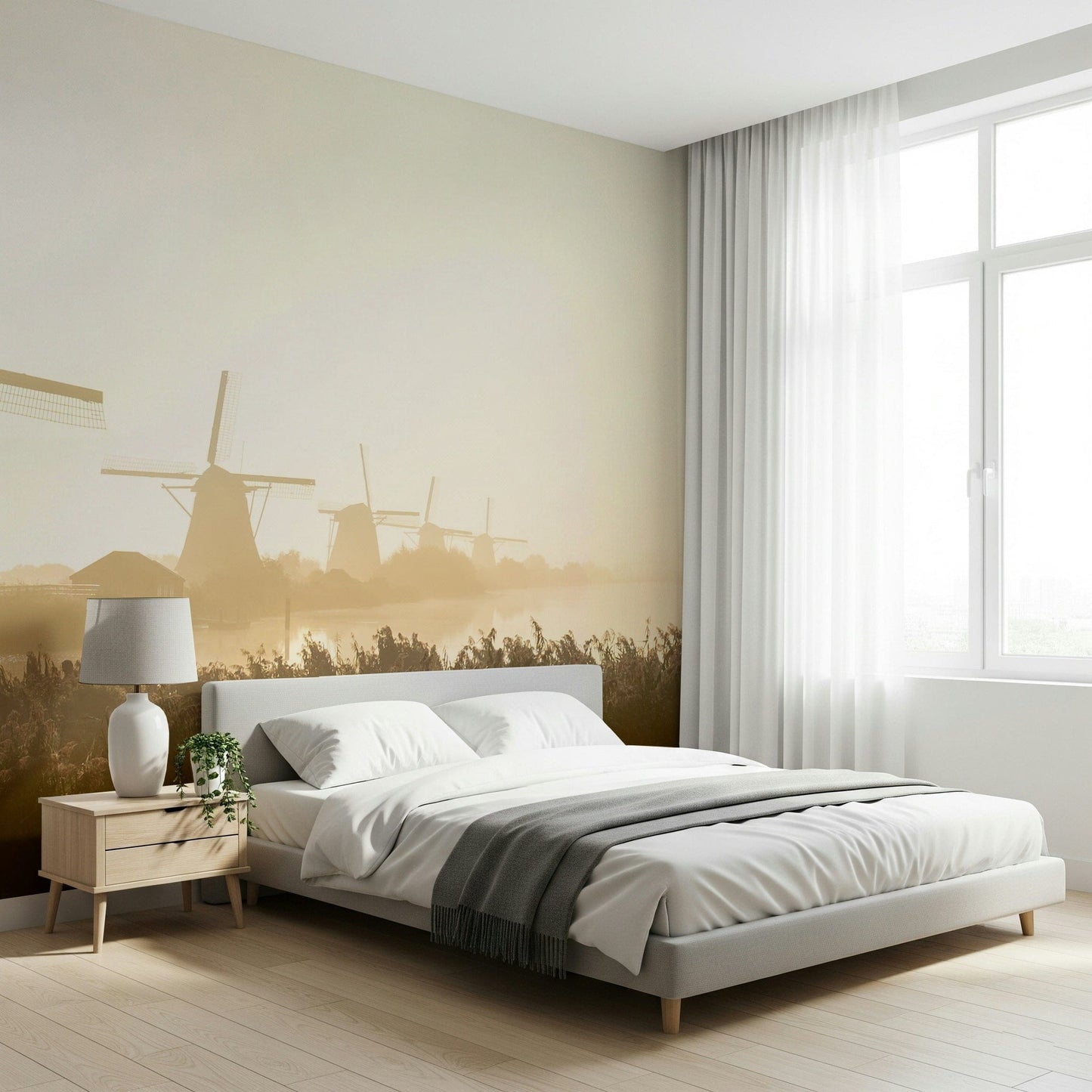 Golden Hour at Kinderdijk Wall Mural -2352343