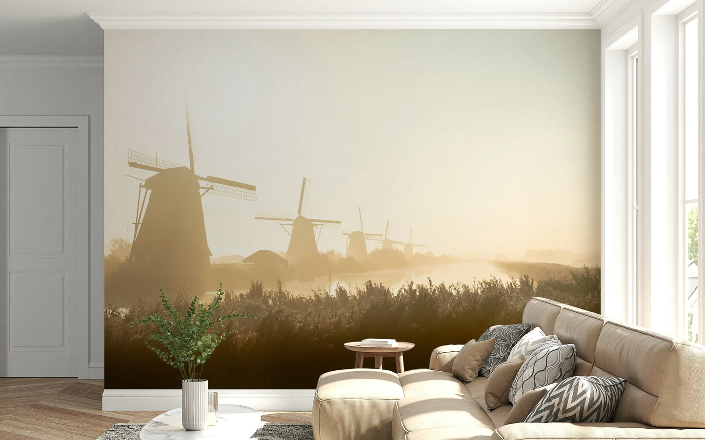 Golden Hour at Kinderdijk Wall Mural -2352343