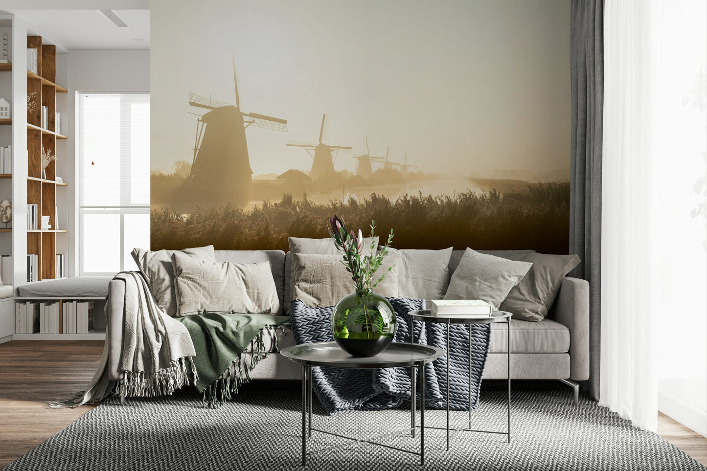 Golden Hour at Kinderdijk Wall Mural -2352343