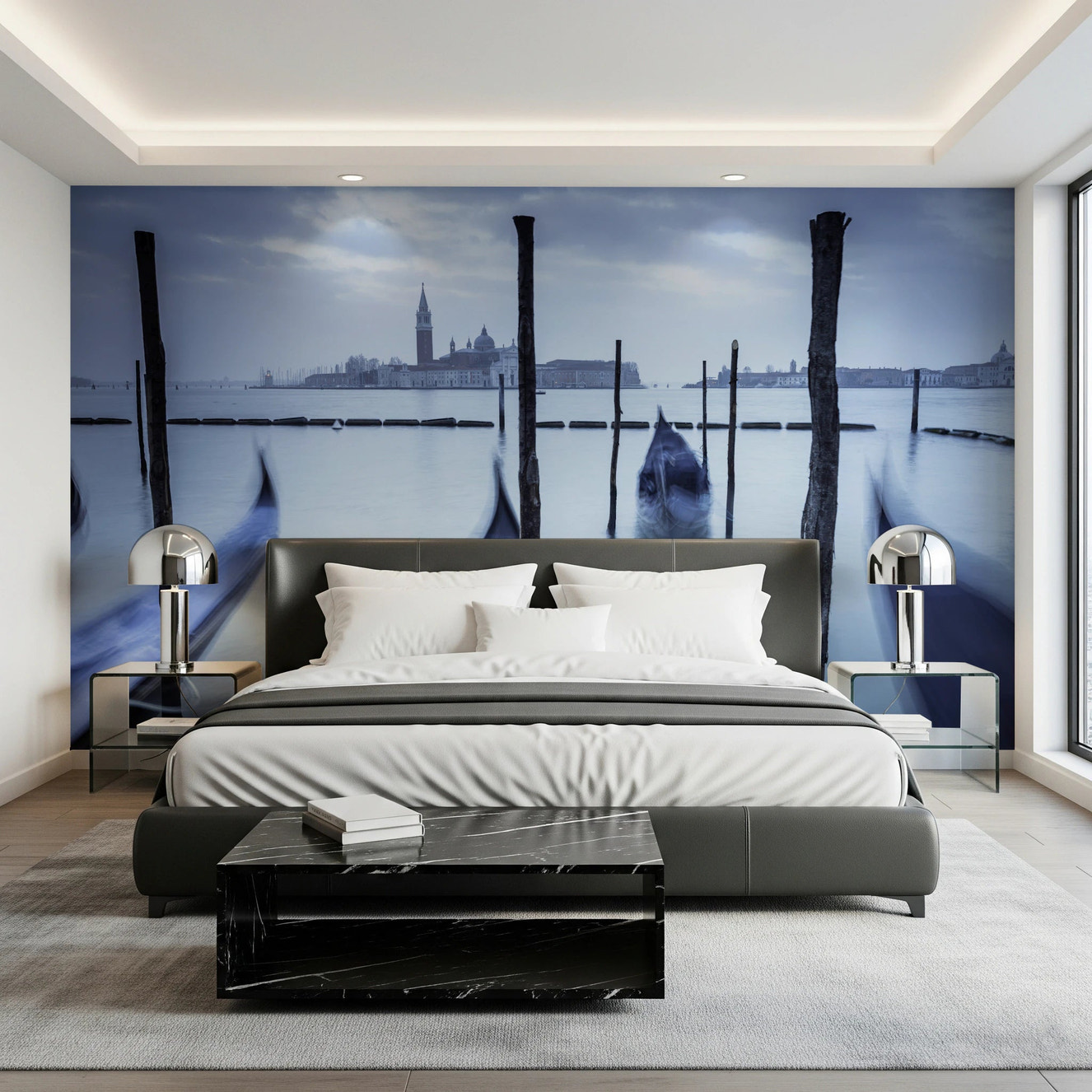 Gondolas in Lagoon Wall Mural