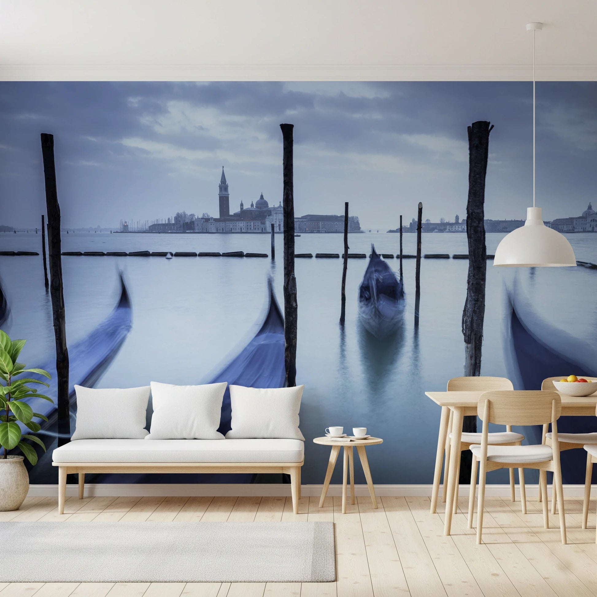 Gondolas in Lagoon Wall Mural