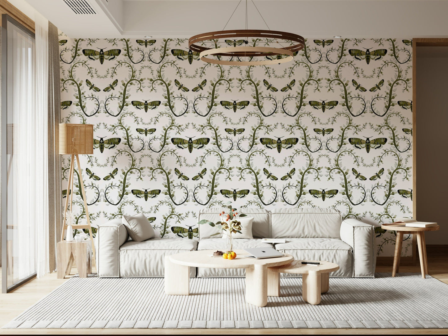 Death's-Head Hawkmoth Garden Wallpaper⁠