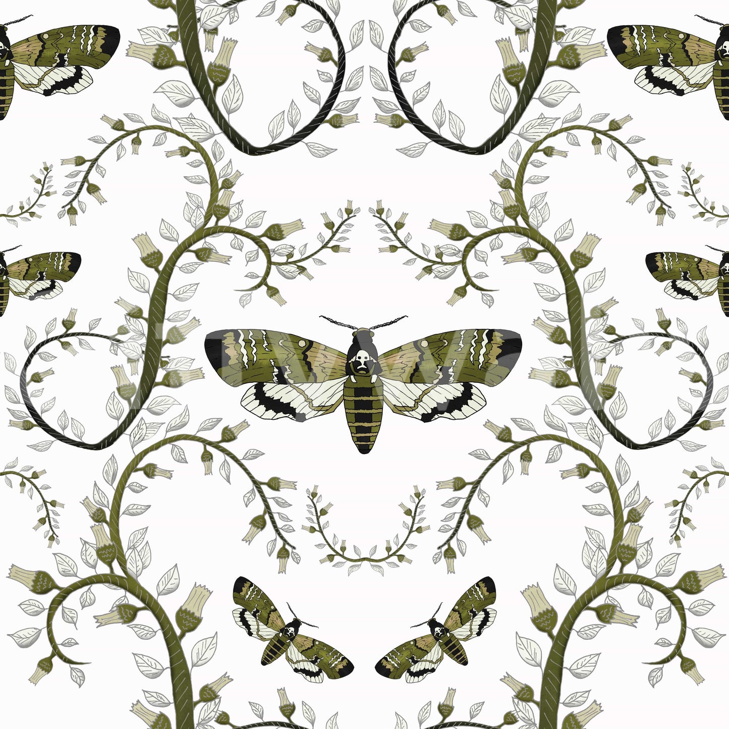 Death's-Head Hawkmoth Garden Wallpaper⁠