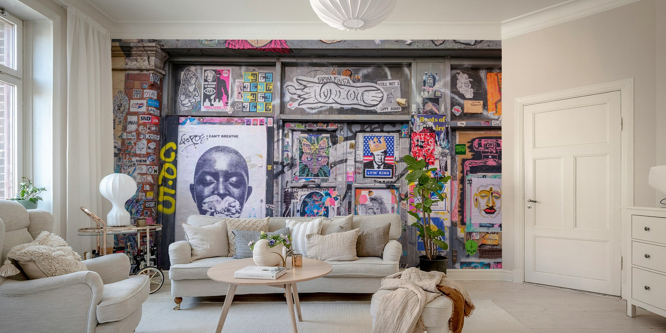 graffiti lane wall mural

