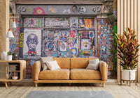 urban alleyway with graffiti

