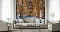 Aristocratic palace foyer Opulent Grandeur peel and stick wallpaper.
