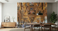 Gilded French architecture Opulent Grandeur wallpaper for walls.