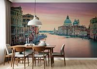 Famous Grand Canal vista wallpaper beautiful Italian scene.