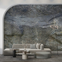 Realistic granite stone wallpaper in neutral tones for modern and minimal interiors.