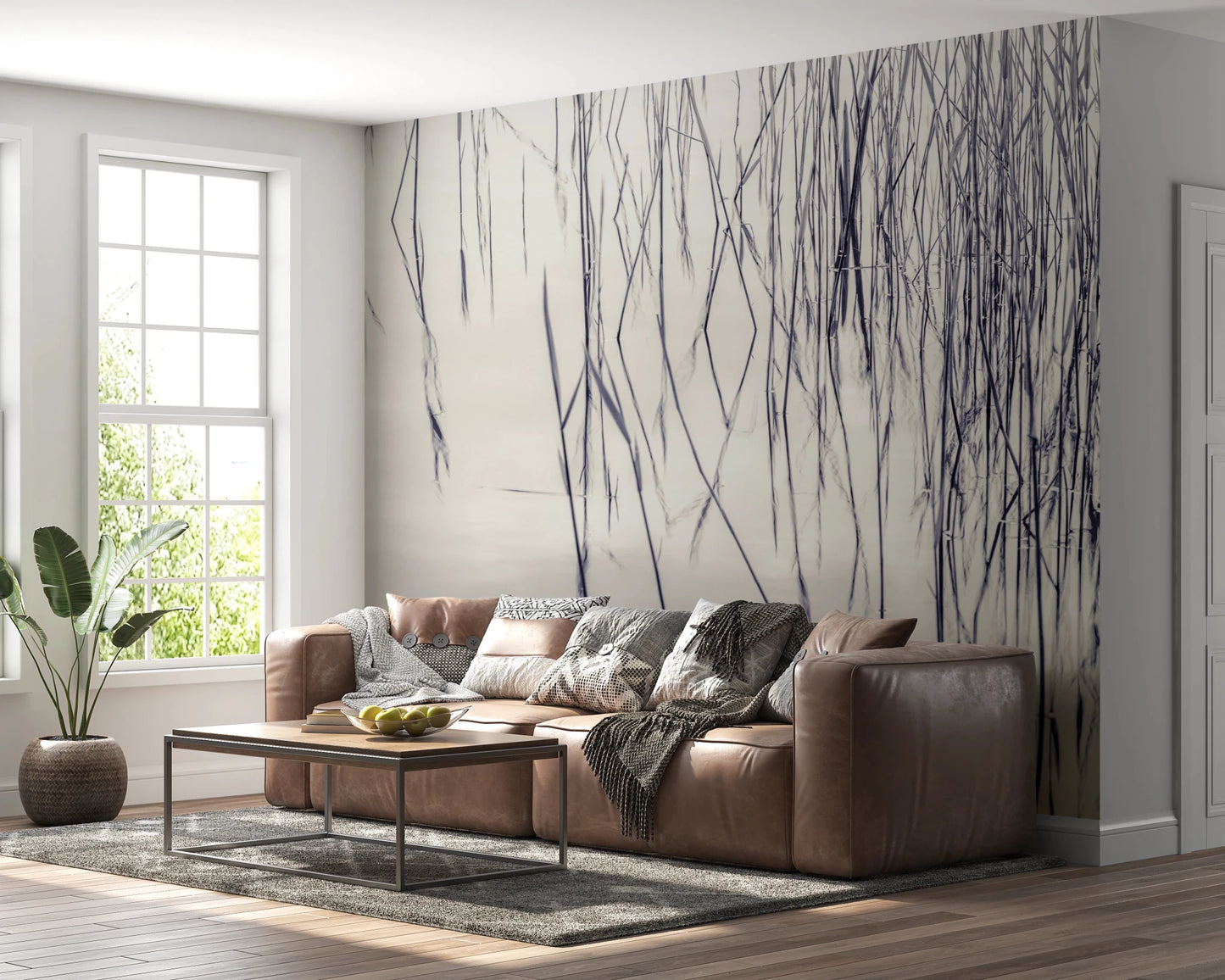 Grassy Reflections Wall Mural