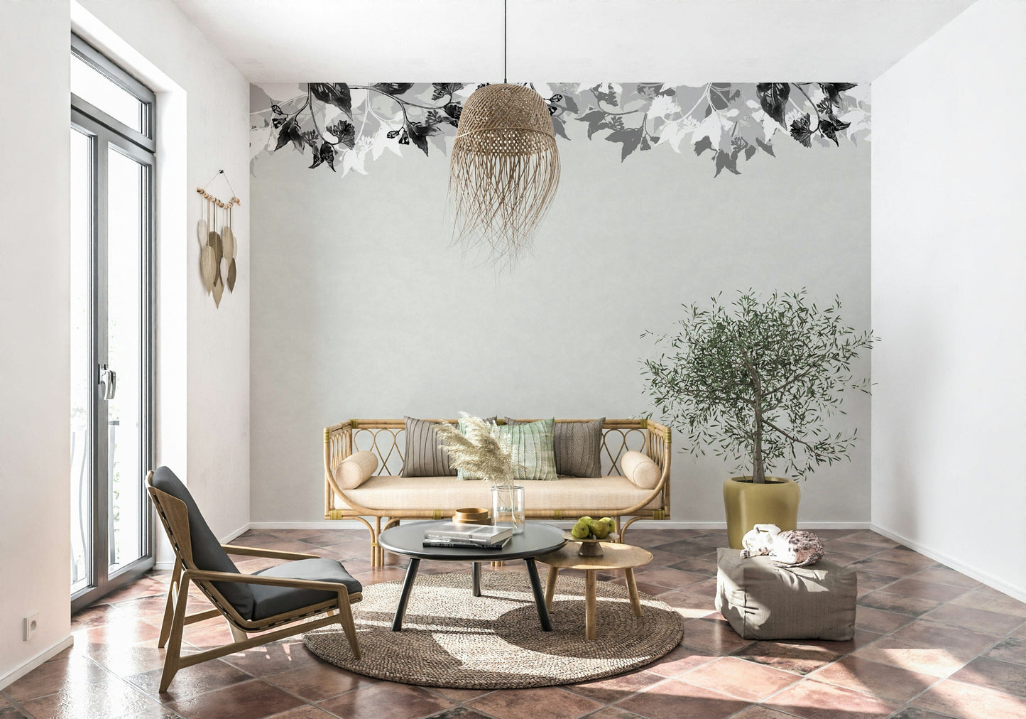 A classic forest theme wallpaper for walls.