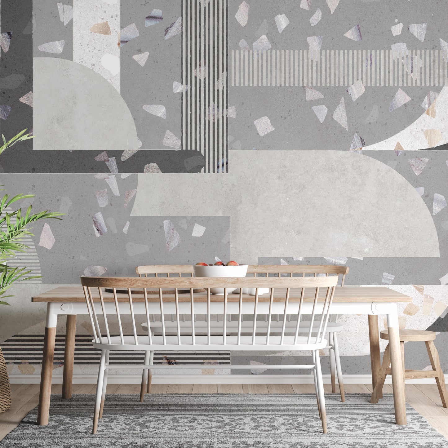 Concrete terrazzo design wallpaper