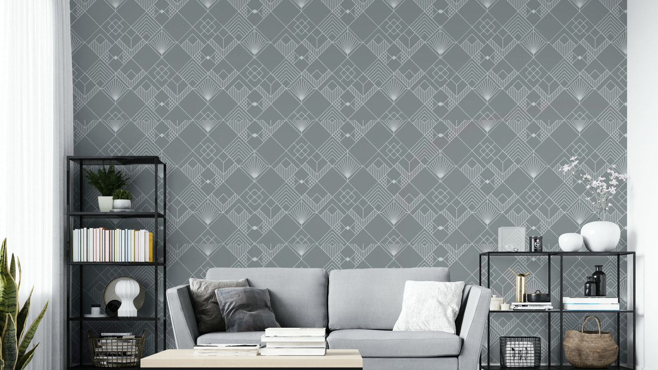 A peaceful wallpaper with a modern, geometric design.

