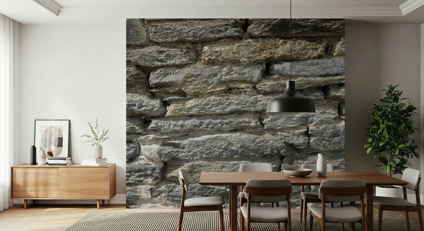 Gray Stone Wall Texture Wall Mural -2566578