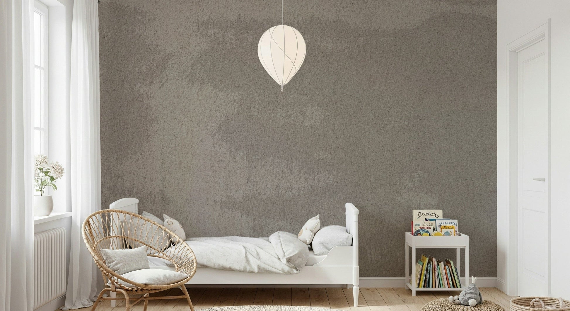 Rustic mottled stone texture mural creating depth and natural character for living rooms or offices.