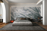 close-up of light gray grass blades

