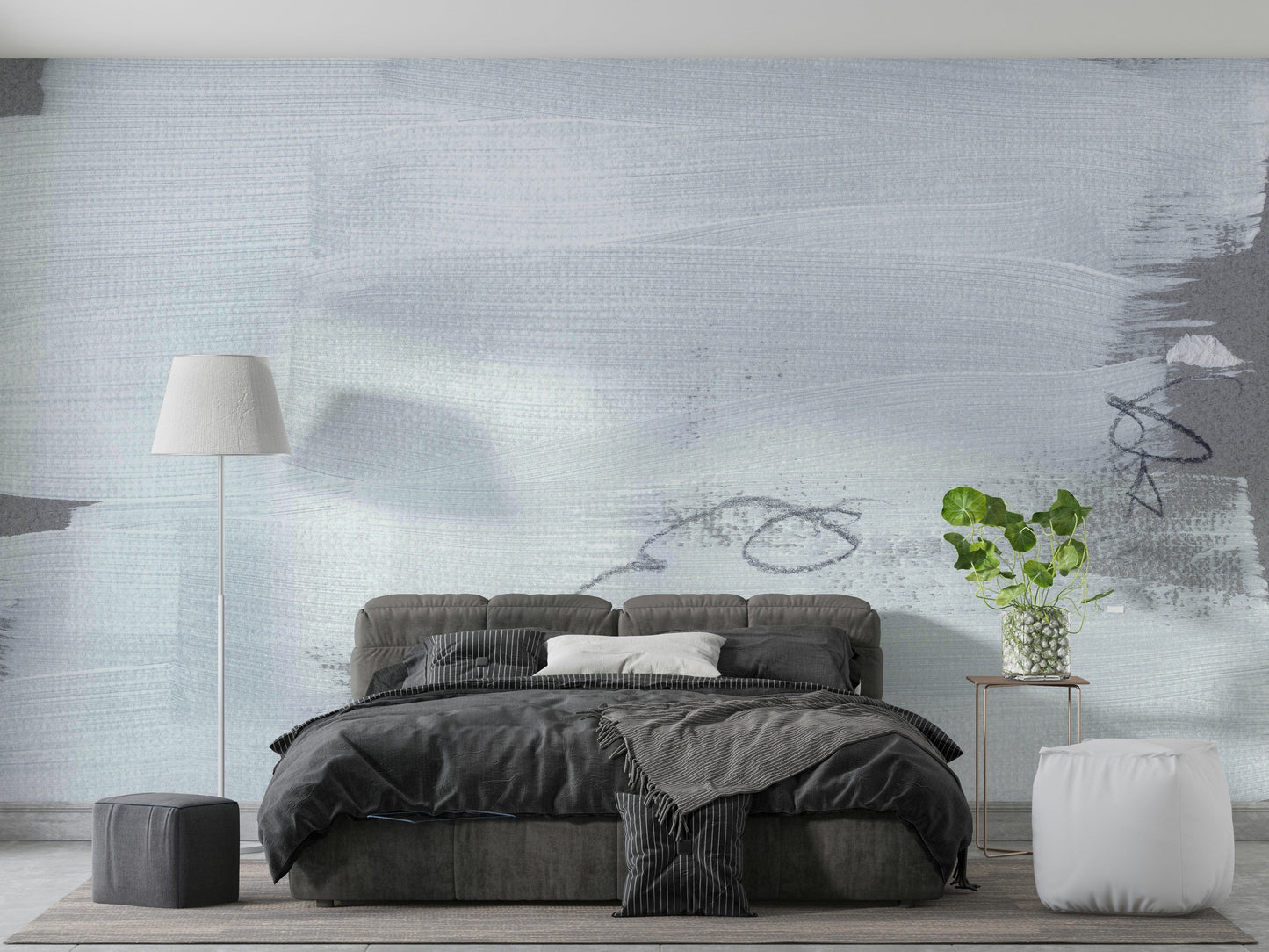 A serene monochrome design wall mural for your decor.

