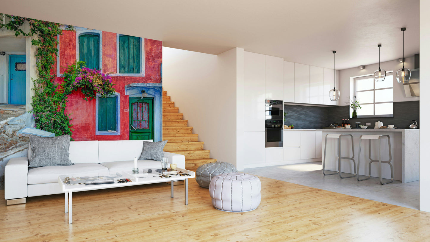 A classic Mediterranean wallpaper for walls.

