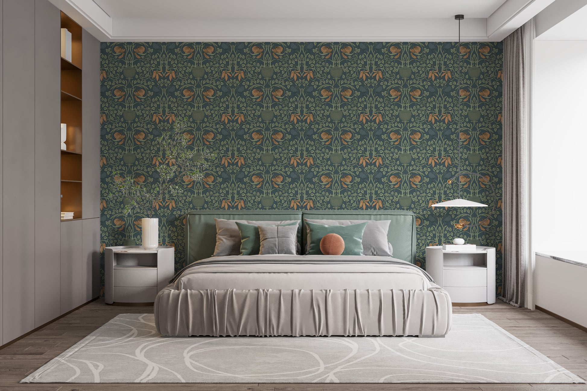 Timeless vintage flower pattern mural
